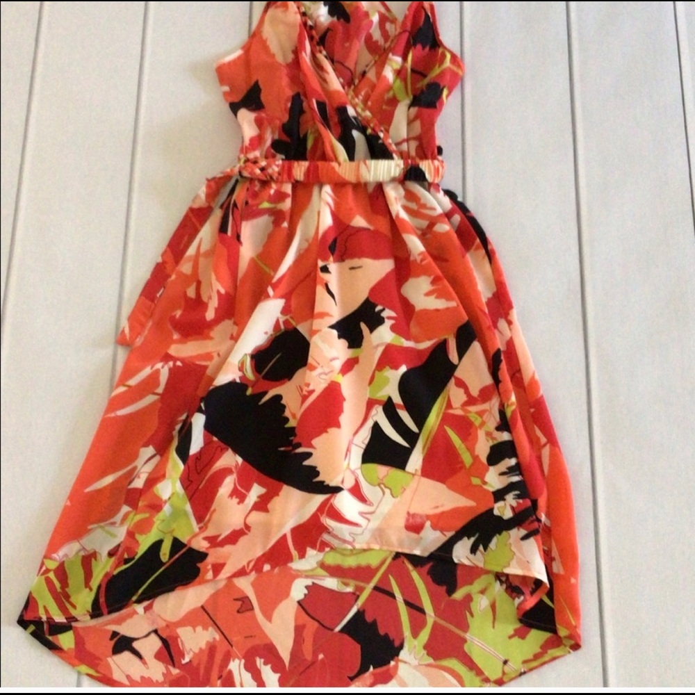 Bebe Tropical Midi Dress